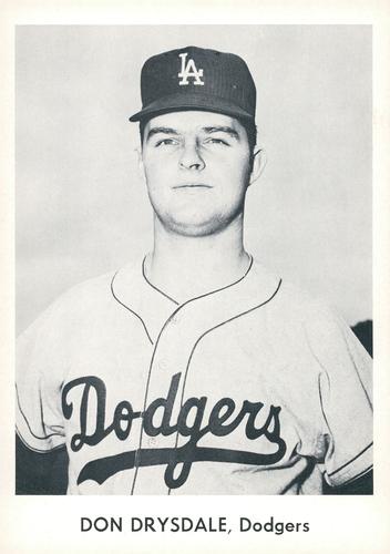 1958 Danny Goodman Los Angeles Dodgers Set B #NNO Don Drysdale Front