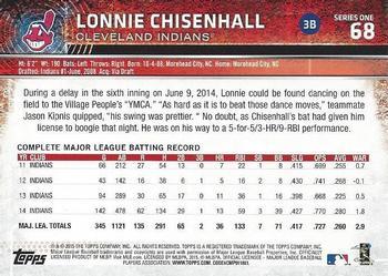2015 Topps - Limited #68 Lonnie Chisenhall Back
