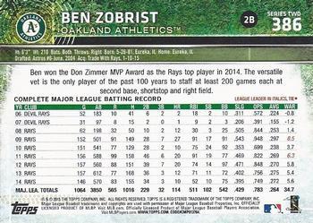 2015 Topps - Limited #386 Ben Zobrist Back