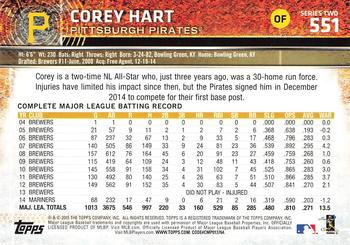 2015 Topps - Limited #551 Corey Hart Back