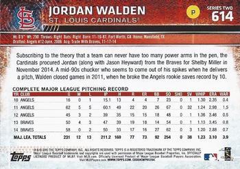 2015 Topps - Limited #614 Jordan Walden Back