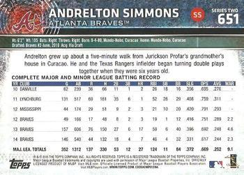 2015 Topps - Limited #651 Andrelton Simmons Back
