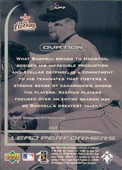 2000 Upper Deck Ovation - Lead Performers #LP7 Jeff Bagwell  Back