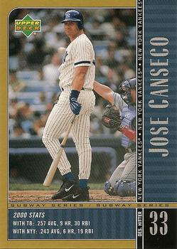 2000 Upper Deck Subway Series #NY13 Jose Canseco  Front