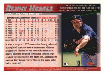 1998 Topps Opening Day #4 Denny Neagle Back