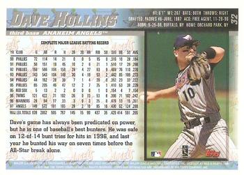 1998 Topps Opening Day #32 Dave Hollins Back