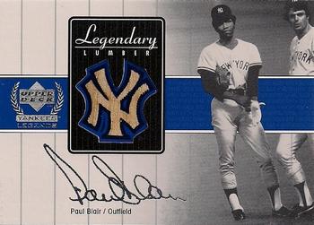 2000 Upper Deck Yankees Legends - Legendary Lumber #PB-LL Paul Blair  Front