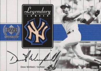 2000 Upper Deck Yankees Legends - Legendary Lumber #DW-LL Dave Winfield  Front