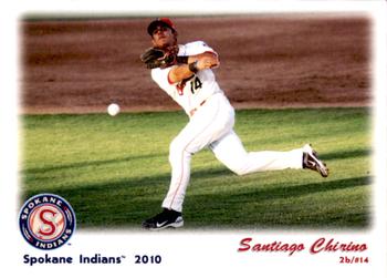 2010 Grandstand Spokane Indians #NNO Santiago Chirino Front