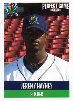 2007 Perfect Game Cedar Rapids Kernels #7 Jeremy Haynes Front