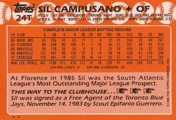 1988 Topps Traded #24T Sil Campusano Back