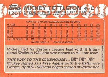 1988 Topps Traded #120T Mickey Tettleton Back