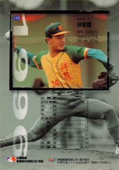 1996 CPBL Pro-Card Series 1 #169 Chao-Huang Lin Back