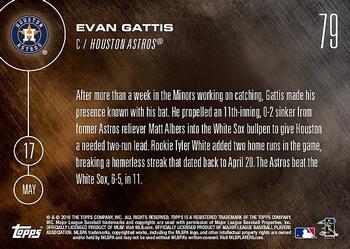 2016 Topps Now #79 Evan Gattis Back
