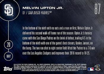 2016 Topps Now #87 Melvin Upton Jr. Back