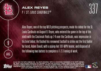 2016 Topps Now #337 Alex Reyes Back
