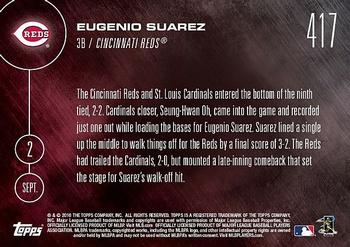 2016 Topps Now #417 Eugenio Suarez Back