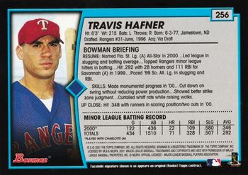 2001 Bowman - Gold #256 Travis Hafner Back