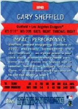 2001 Bowman's Best - Impact Players #IP6 Gary Sheffield  Back