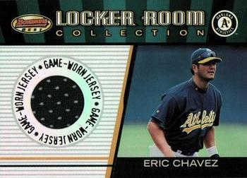 2001 Bowman's Best - Locker Room Collection Jerseys #LRCJ-EC Eric Chavez  Front