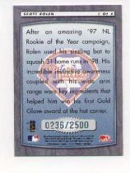 2001 Donruss - 1999 Retro Diamond Kings #1 Scott Rolen  Back