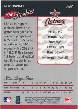 2001 Donruss - Baseball's Best The Rookies Gold #R5 Roy Oswalt  Back