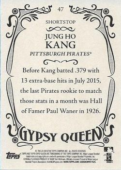 2016 Topps Gypsy Queen - Framed Blue #47 Jung Ho Kang Back