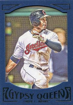 2016 Topps Gypsy Queen - Framed Blue #71 Francisco Lindor Front