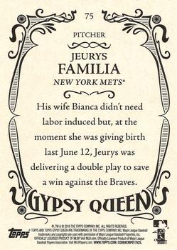 2016 Topps Gypsy Queen - Framed Blue #75 Jeurys Familia Back