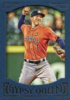 2016 Topps Gypsy Queen - Framed Blue #90 Carlos Correa Front