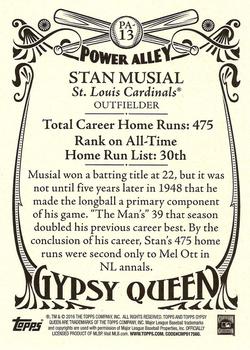 2016 Topps Gypsy Queen - Power Alley #PA-13 Stan Musial Back