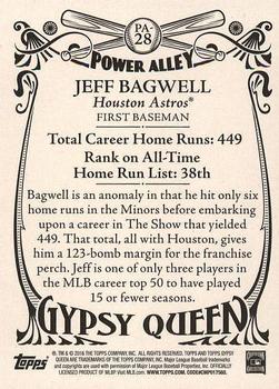 2016 Topps Gypsy Queen - Power Alley #PA-28 Jeff Bagwell Back