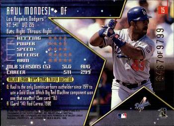 1998 Topps Stars #15 Raul Mondesi Back