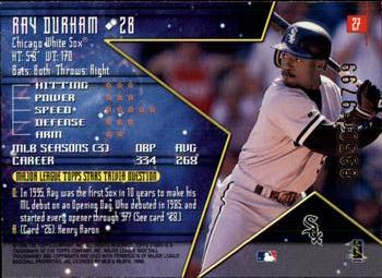 1998 Topps Stars #27 Ray Durham Back