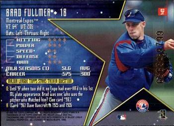 1998 Topps Stars #97 Brad Fullmer Back