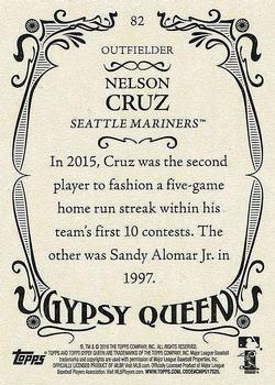 2016 Topps Gypsy Queen - Framed Purple #82 Nelson Cruz Back