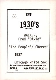 1972 TCMA The 1930's #88 Fred Walker Back