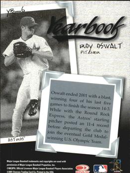 2001 Donruss Class of 2001 - Yearbook #YB-6 Roy Oswalt  Back