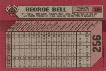 1989 Bowman #256 George Bell Back