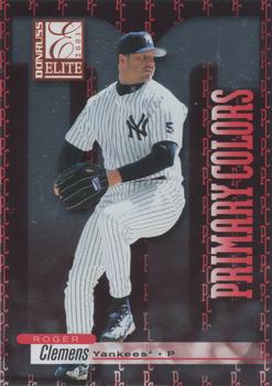 2001 Donruss Elite - Primary Colors Red #PC-20 Roger Clemens  Front