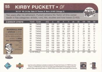 1998 Upper Deck Retro #55 Kirby Puckett Back