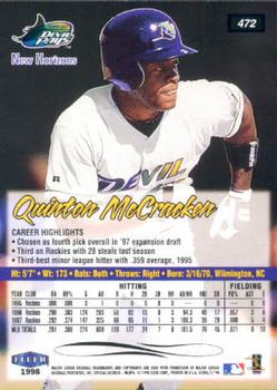 1998 Ultra #472 Quinton McCracken Back