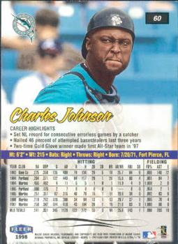 1998 Ultra #60 Charles Johnson Back