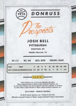 2016 Donruss - The Prospects Season Stat Line #TP15 Josh Bell Back