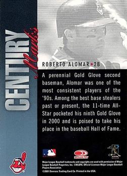2001 Donruss Signature - Century Marks Masters Series #NNO Roberto Alomar  Back