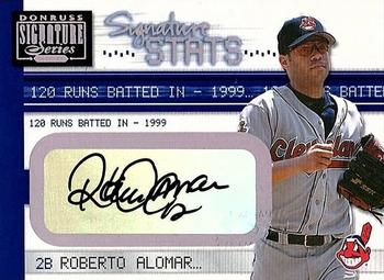 2001 Donruss Signature - Stats #NNO Roberto Alomar Front