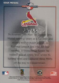 2001 Donruss Signature - Team Trademarks #NNO Stan Musial Back