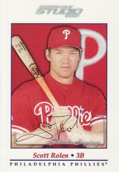 2001 Donruss Studio - Private Signings 5x7 #NNO Scott Rolen  Front