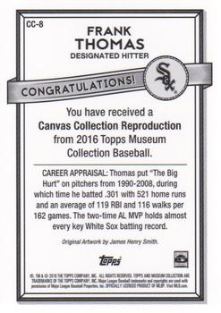 2016 Topps Museum Collection - Canvas Collection Reprints #CC-8 Frank Thomas Back