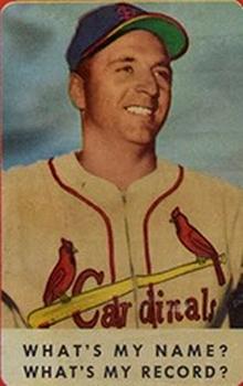 1954 Hunter Wieners St. Louis Cardinals #NNO Tom Burgess Front